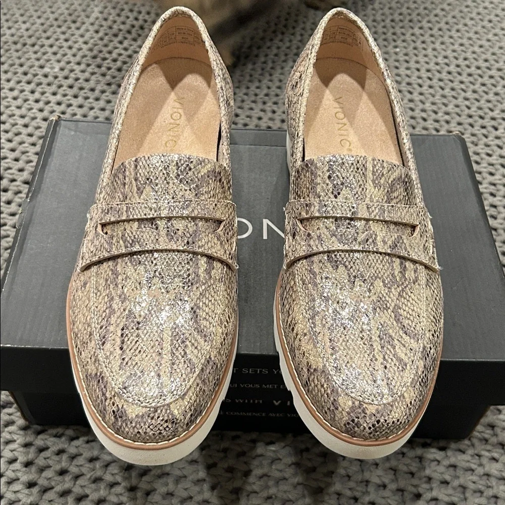 Vionic Womens Cheryl Ii Gold Snake 9 Wide